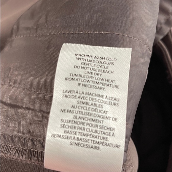 DKNY Wide Leg Pants Trousers Taupe Brown Pockets One Pleat Elastic Waistband 8 - Picture 9 of 11